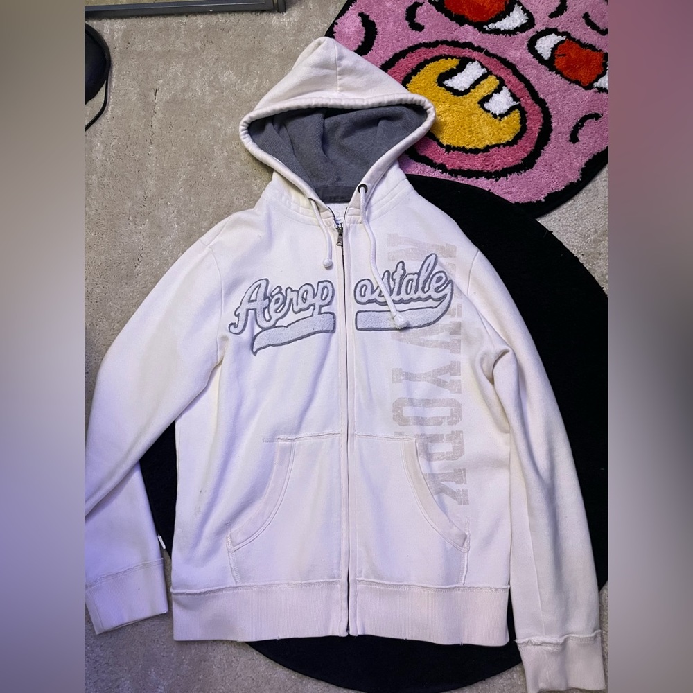 aeropostale cream hoodie